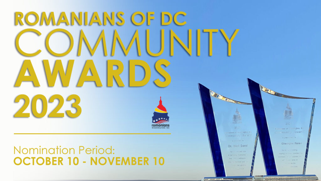 Call for Nominations for the 2023 Romanians of DC Community Awards