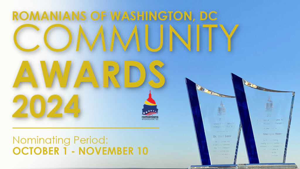 Nominations Now Open for the 2024 Romanians of Washington, DC Community Awards